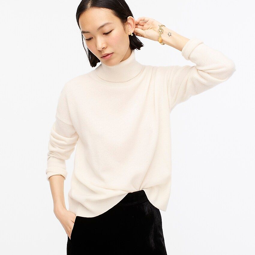 Relaxed-fit cashmere turtleneck sweater | J.Crew US