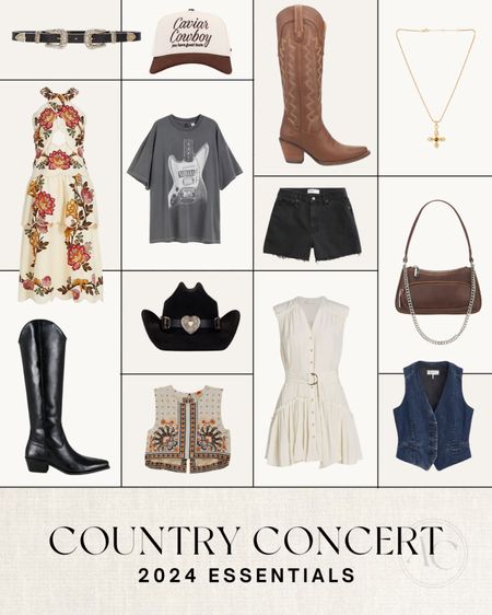 Summer Concert Outfit Essentials
Country concert outfit summer/ Trucker hat/ brown purse/ cowboy boots/ graphic tees/ denim shorts/ Festival outfit ideas/ summer mini dress/ Country concert outfit/ country concert outfit ideas/ country concert fits/ Morgan wallen concert outfit/ Zach Bryan concert outfit, Luke combs concert outfit/ Riley green concert outfit

#LTKFestival #LTKStyleTip #LTKSeasonal