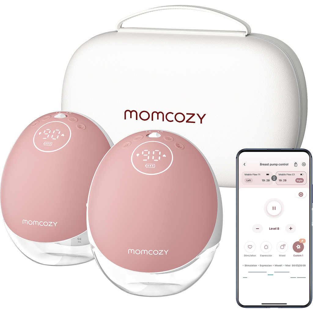 Momcozy Double M9 Wearable Breast Pump with Smart App in Cozy Red at Nordstrom | Nordstrom