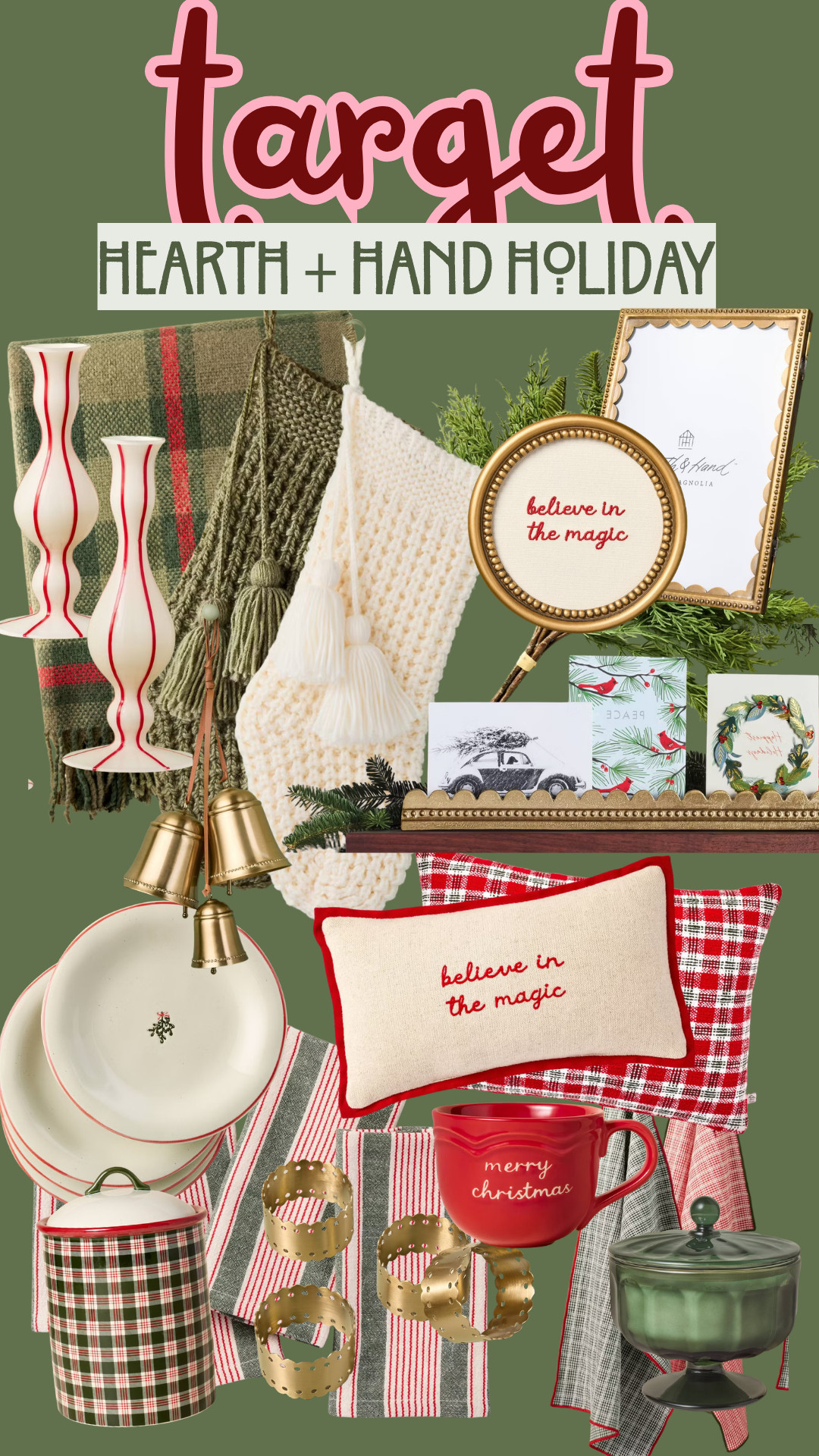 Target Christmas has entered the chat 🎄❤️ Hearth & Hand holiday finds that are making me VERY ready to decorate!! So many cozy + classic pieces this year ✨ 

 #LTKSeasonal #LTKHome