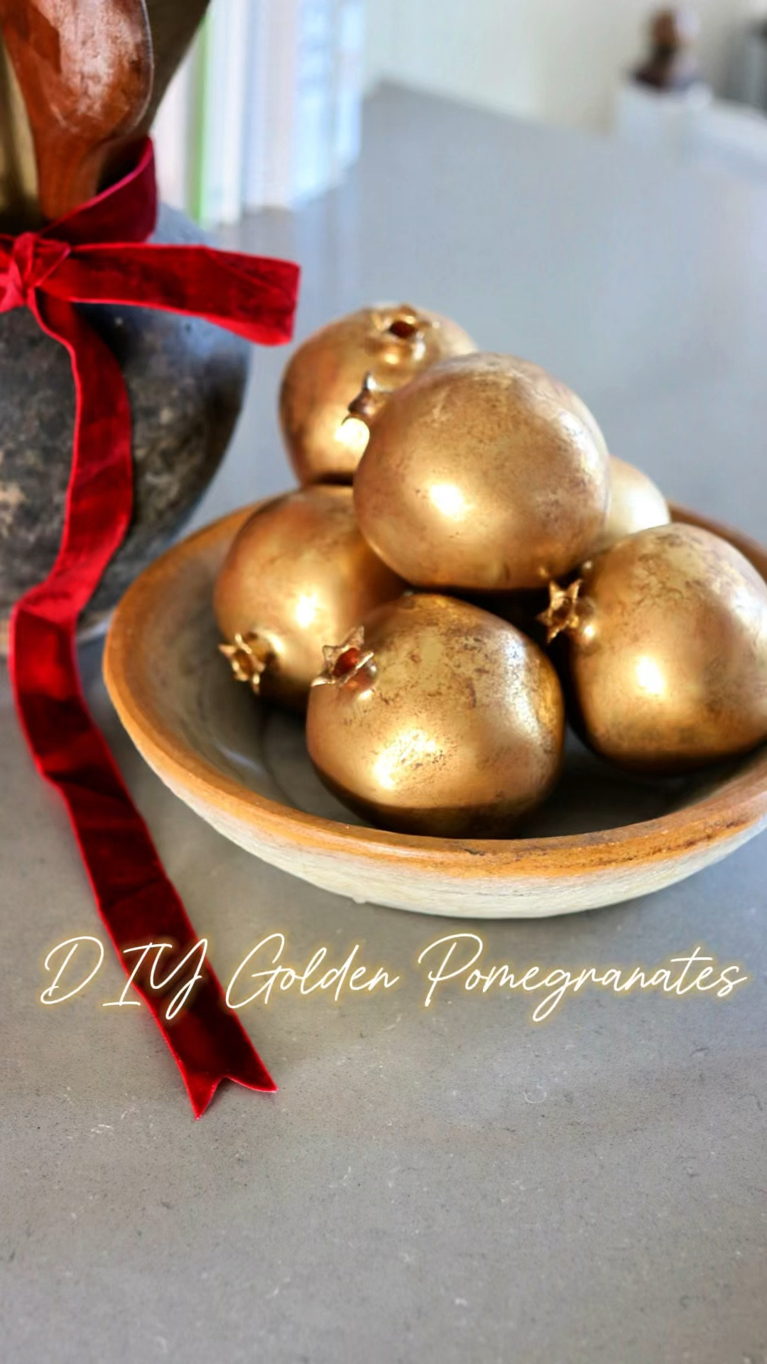 Diy golden pomegranate take 20min to make and cost $20! Dupe for the viral and sold out Mcgee &Co pomegranates.

#LTKHome #LTKSeasonal #LTKHoliday