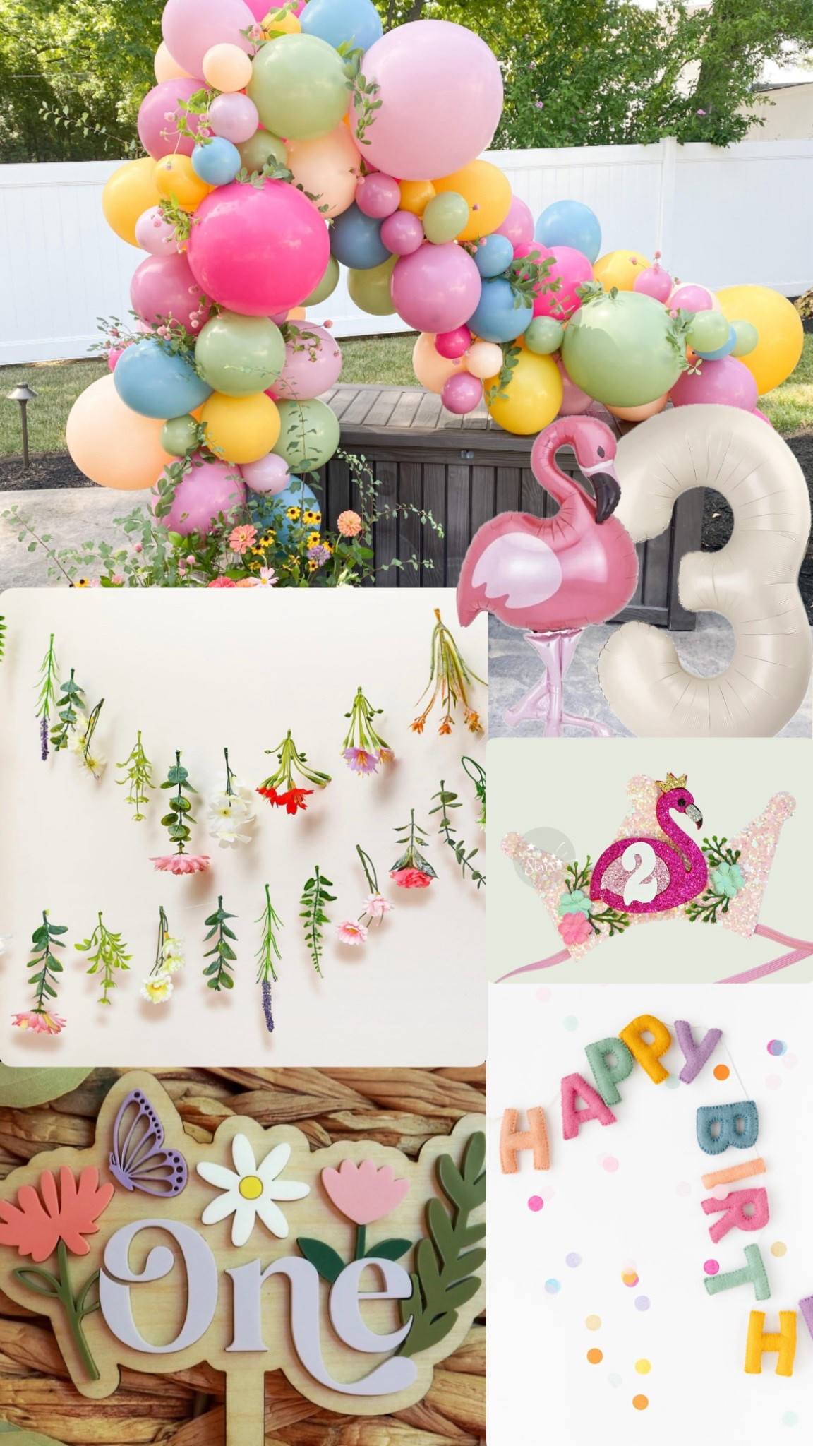 Wildflower and flamingo theme birthday party for our one and three year old girls! 

Mood board | party planning | girl mom | toddler girl birthday | first birthday party | one year old | young wild and free | wild one | party decorations | birthday decor | summer | spring | balloon arch | banner | garland 

#LTKParties #LTKKids #LTKFamily