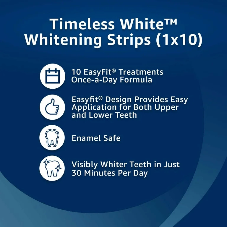 Equate 10 Day Timeless Whitening Strips, 20 Count | Walmart (US)