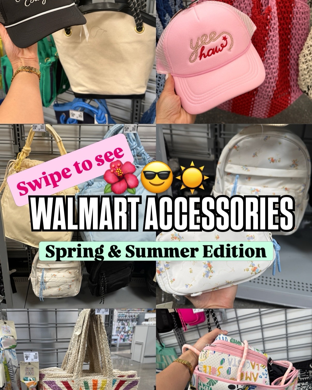 Spring and summer accessories at Walmart! 😎 
Bags 
Spring fashion
Vacation 
Resort style
Affordable fashion 
Budget friendly


#LTKSeasonal #LTKootd #LTKTravel