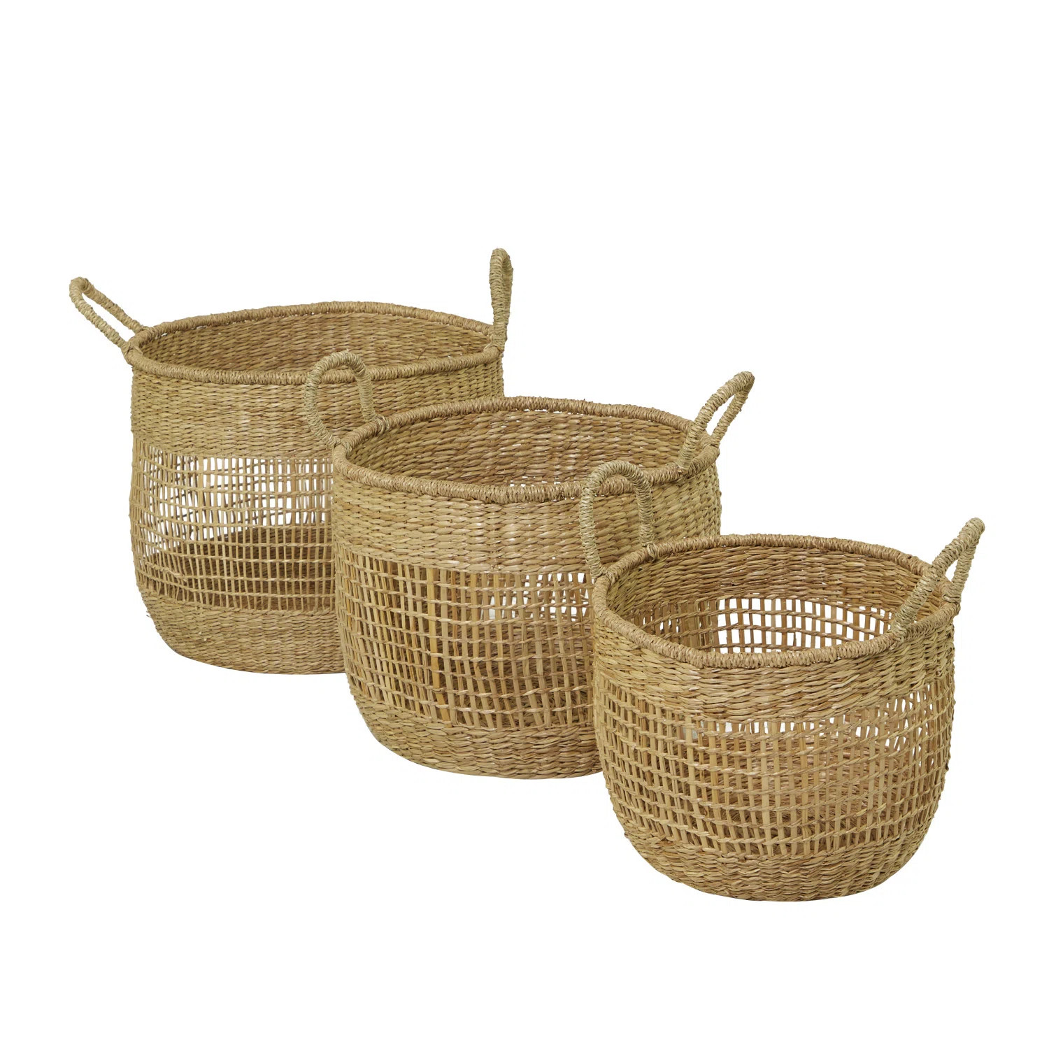 Birch Lane™ Seagrass Basket (Set of 3) | Wayfair North America