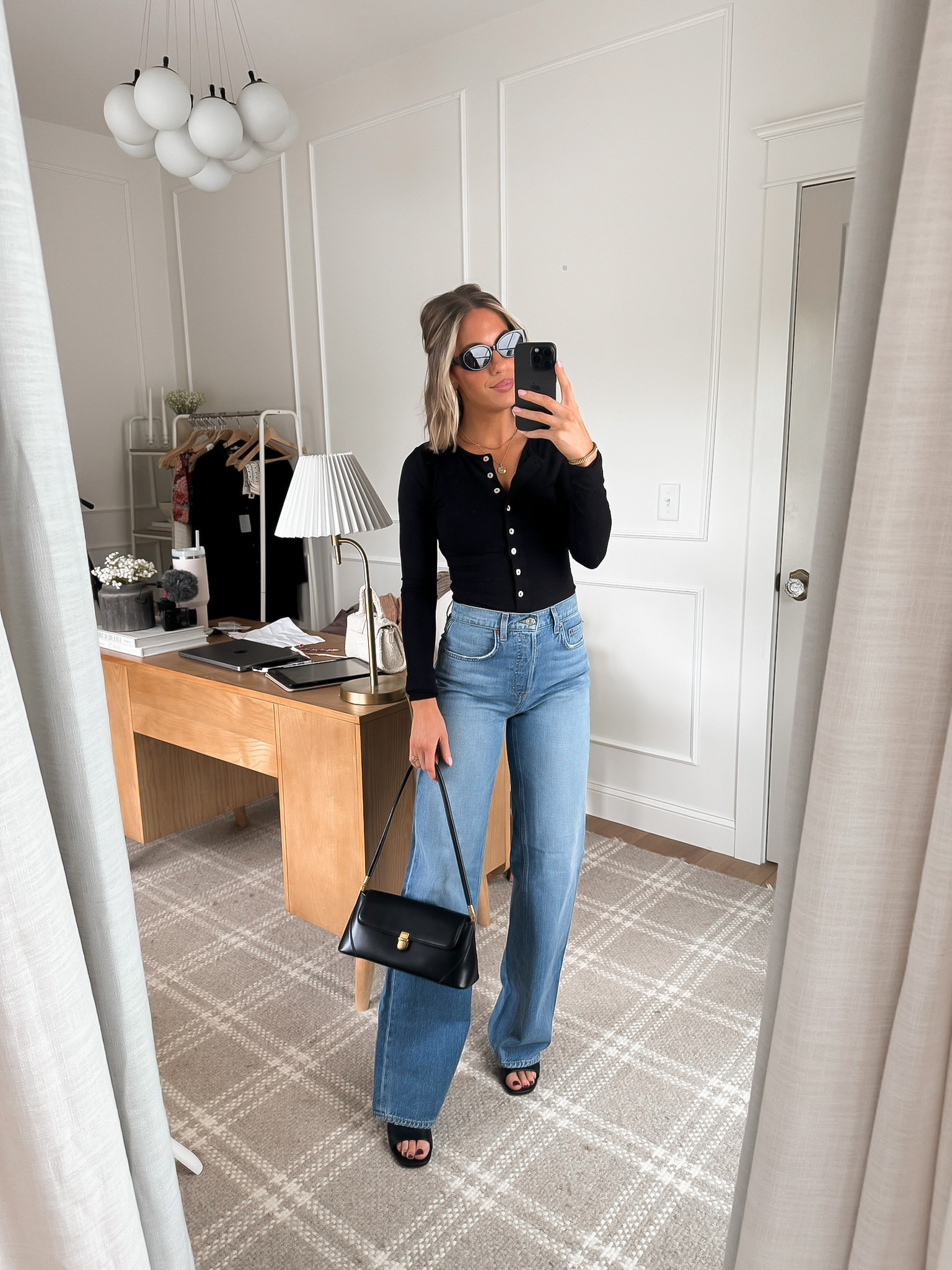 One of my most popular looks this month!! 

The top is SO cute 😍 - comes in white too! & can you believe this purse is from Walmart?! 👏🏻

Linking everything for you including my lip color!! 💋 

#LTKSeasonal #LTKStyleTip #LTKBeauty