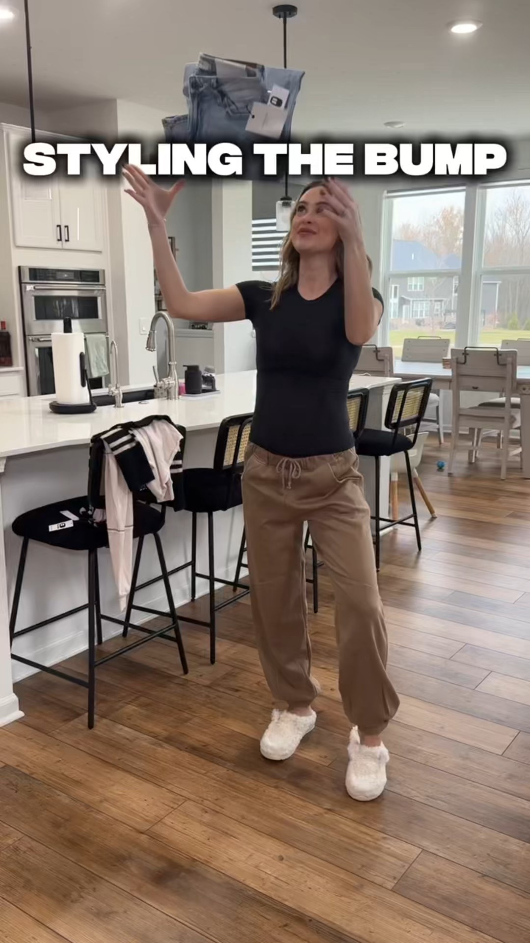 Styling the bump! Love a good simple cozy and cute outfit! 

#LTKStyleTip #LTKSeasonal #LTKBump