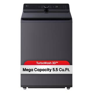 LG 5.5 cu. ft. SMART Top Load Washer in Matte Black with Impeller, Easy Unload and TurboWash3D Te... | The Home Depot