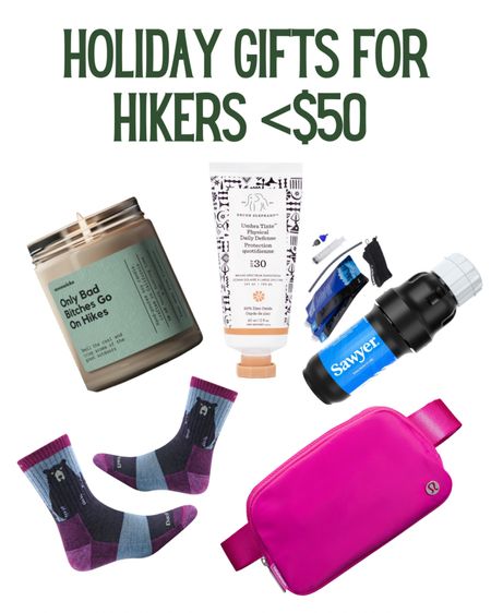 Holiday gifts for hikers under $50. Christmas gifts for hikers. Best gifts for hikers.

#LTKHoliday #LTKfindsunder50 #LTKGiftGuide