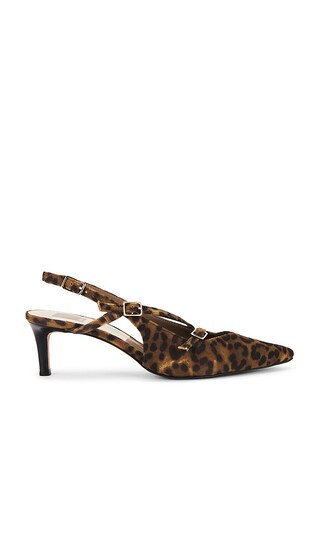 Pamla Mid Sling Back Heel in Leopard | Revolve Clothing (Global)