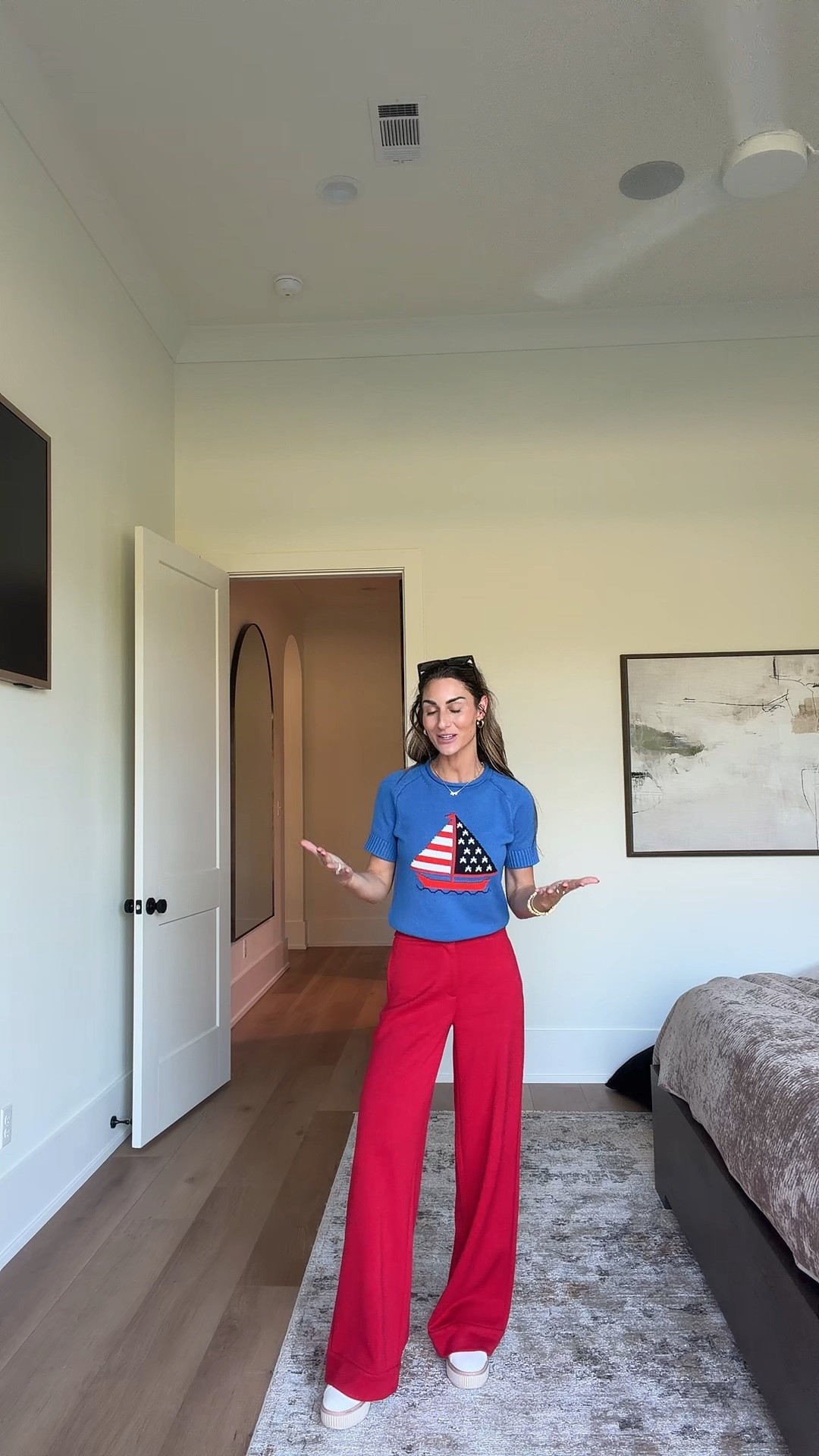Your American workday outfit ❤️🤍💙#walmartpartner

#LTKootd #LTKdayinmylife #LTKSeasonal