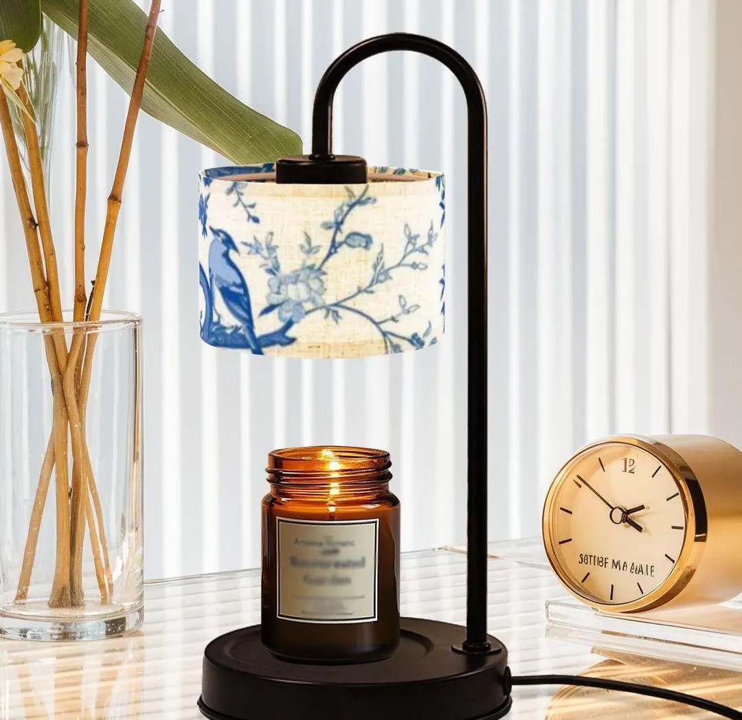 Custom Candle Warmer Lamp Toile Blue and White Candle, Electric Candle Lamp Desk Lamp, Bedside Wa... | Etsy (US)
