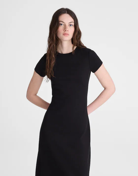 Crewneck Maxi T-Shirt Dress in Compact Cotton | Madewell