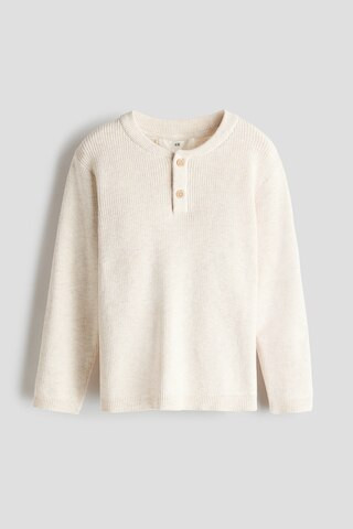 H & M - Waffle-knit Henley Sweater - White | H&M (US + CA)