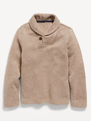Shawl-Collar Sweater-Fleece Pullover for Boys | Old Navy (US)