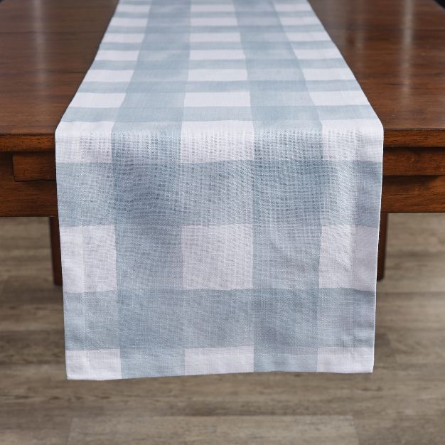 Split P Buffalo Check Watercolor Blue Mist Table Runner 15" x 54" | Target