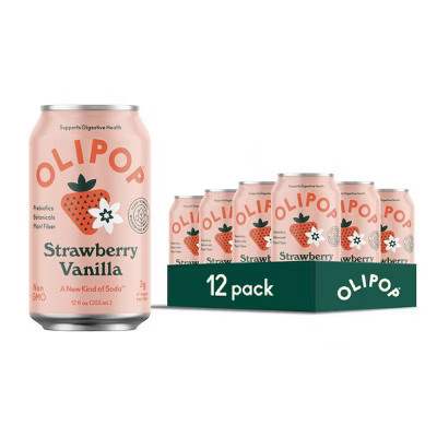 OLIPOP Strawberry Vanilla Soda - 12ct/12 fl oz Cans | Target