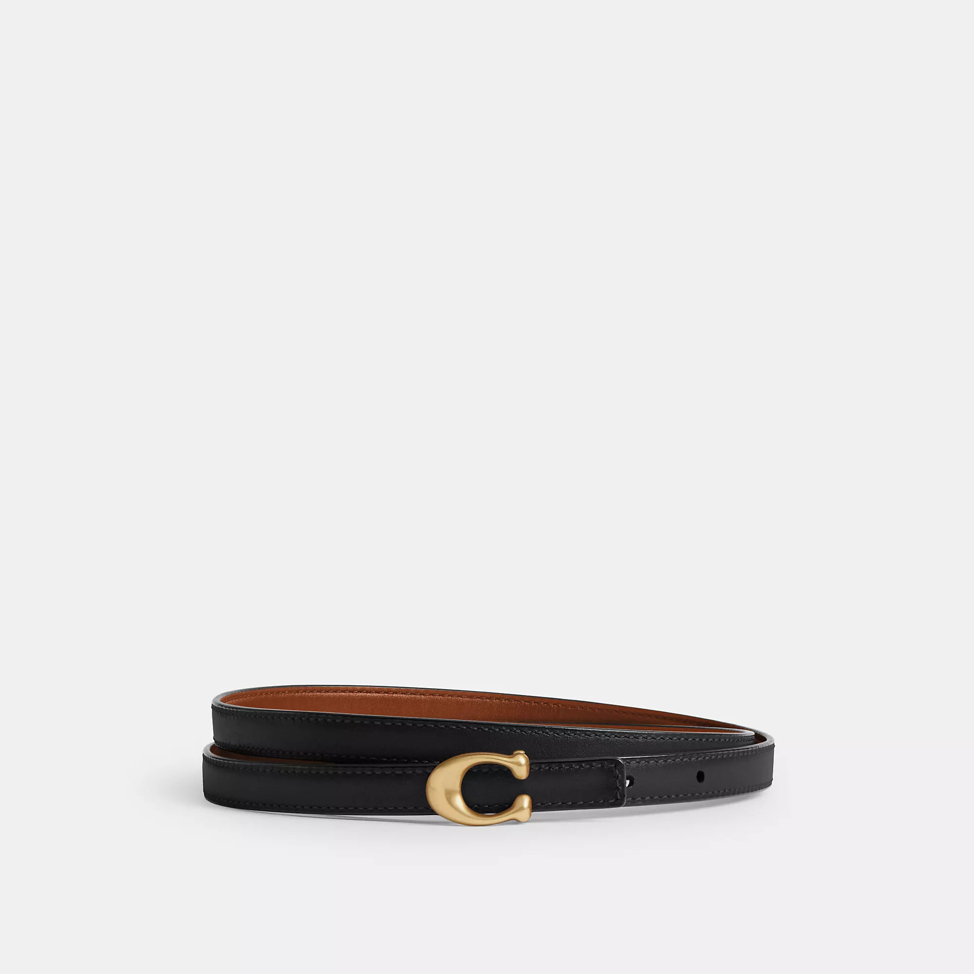 Sculpted Signature Buckle Reversible Belt, 13mm | Coach (US)