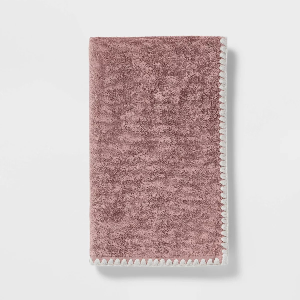 Shell Stitched Boarder Hand Towel Mauve - Threshold™ | Target