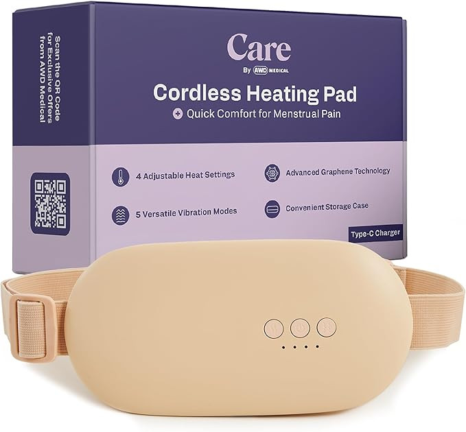 Heating Pad for Cramps | Period Pad for Cramps, Cordless Menstrual Heating Pad with 4 Temperature... | Amazon (US)