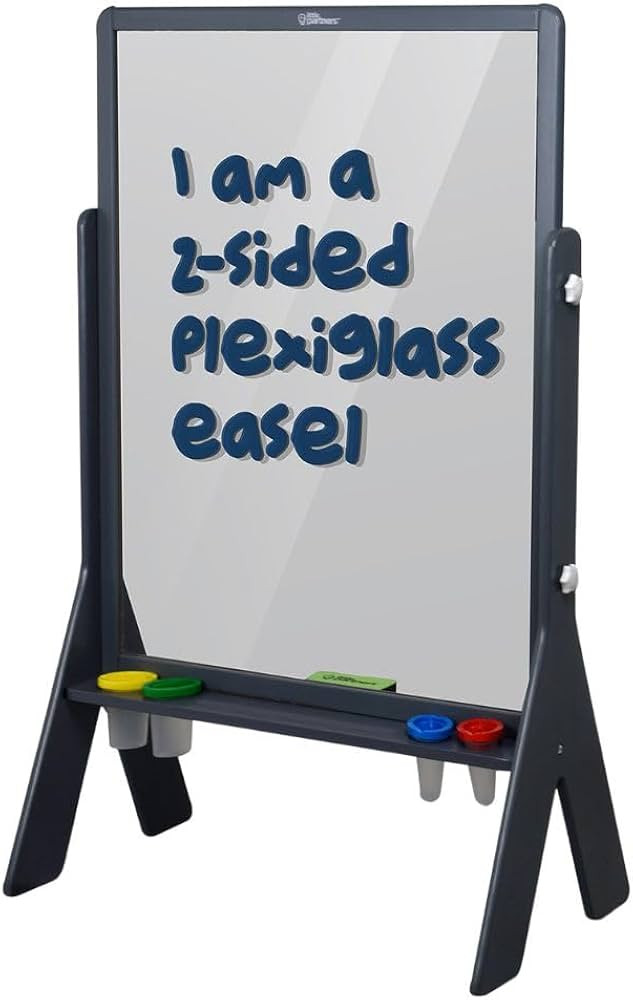 Little Partners Peek-A-Boo Art Toddler Easel, Two-Sided Adjustable Height Clear Plexi Glass Paint... | Amazon (US)