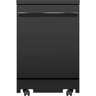 GE 24 in. Top Control Portable Black Dishwasher with Stainless Steel Interior, Sanitize, 54 dBA G... | The Home Depot