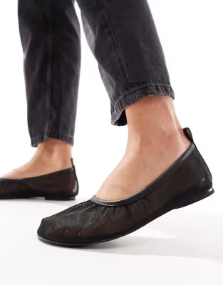 & Other Stories mesh ballet flats in black | ASOS (Global)