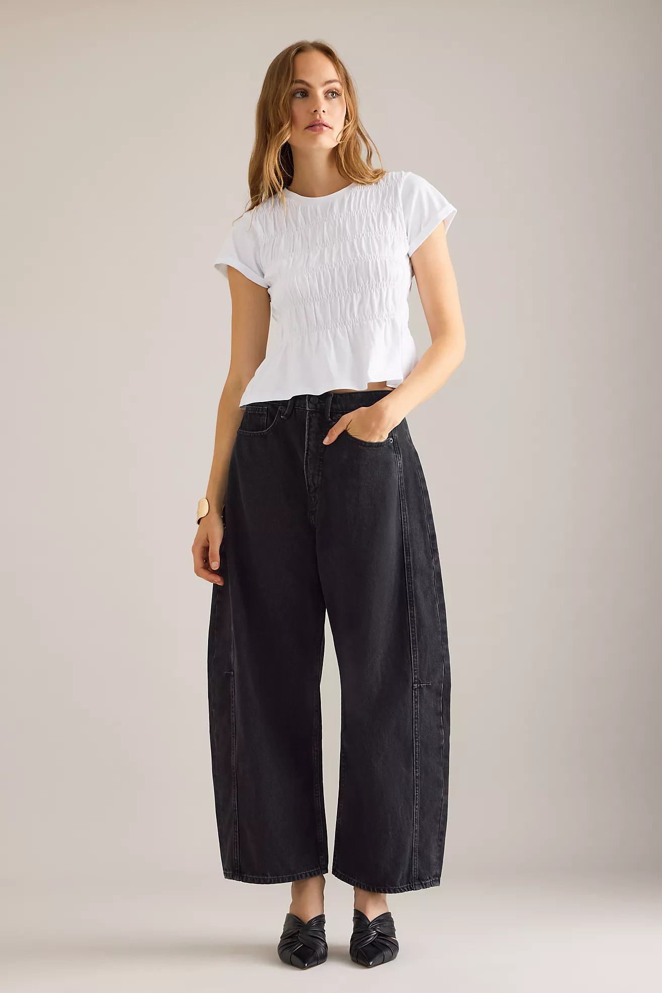 Good American Extreme Barrel Jeans | Anthropologie (UK)