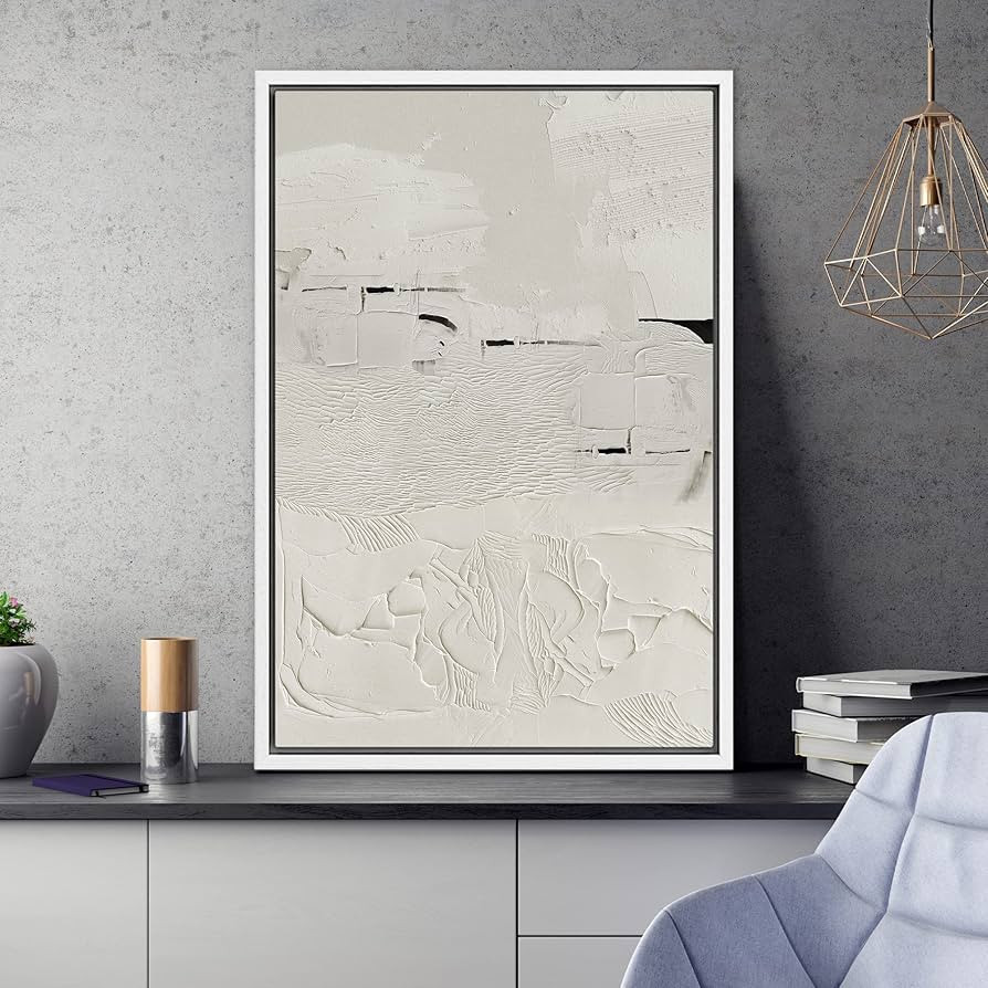 SIGNWIN Framed Canvas Print Wall Art Grunge Paint Stroke Landscape Abstract Shapes Illustrations ... | Amazon (US)