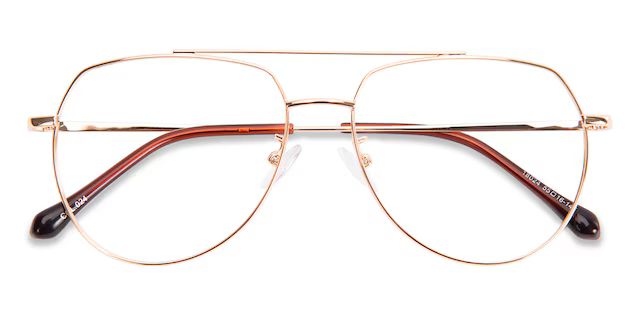 GlassesShop Attis Aviator Golden Eyeglasses | GlassesShop.com