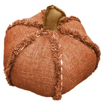 Bee & Willow™ Home Small Autumn Pumpkin-Shaped Round Throw Pillow in Grey | Bed Bath & Beyond