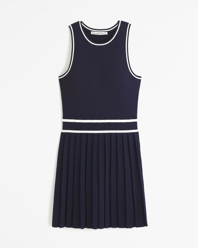 Pleated Mini Sweater Dress | Abercrombie & Fitch (US)
