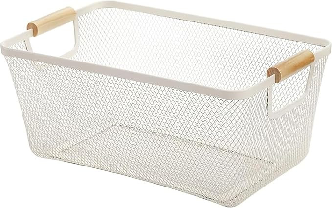 Metal Mesh Steel Basket, Large Wire Storage Organizer Basket Multi-function Hanging Kitchen Baske... | Amazon (US)