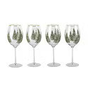 Evergreen Trees Embossed Wine Glasses | The Container Store