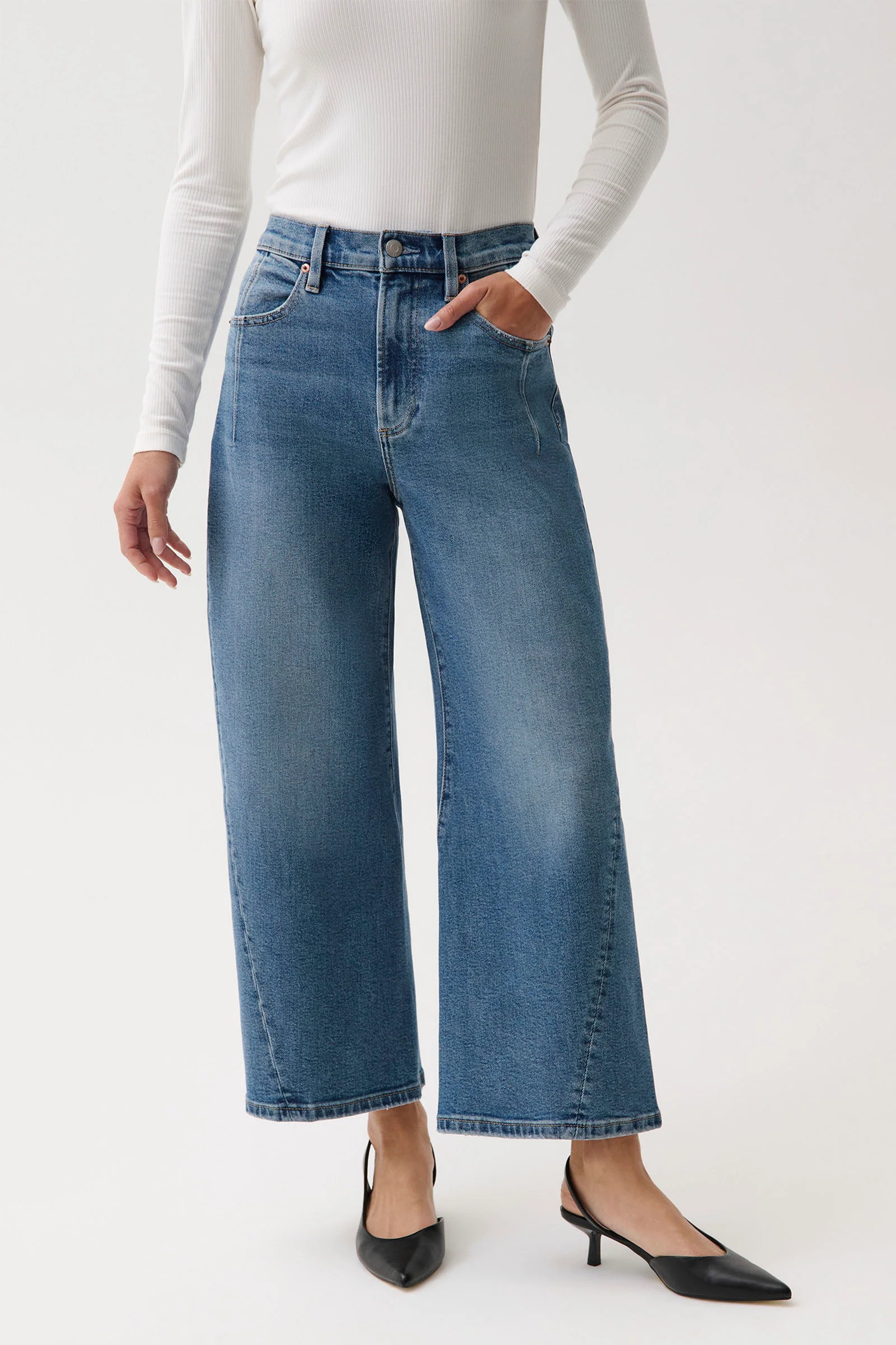 PETITE Kyra High Rise Bowed Ankle - Soho | Pistola Denim
