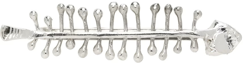Silver 'The Skeleton of the Self Barrette' Hair Pin | SSENSE