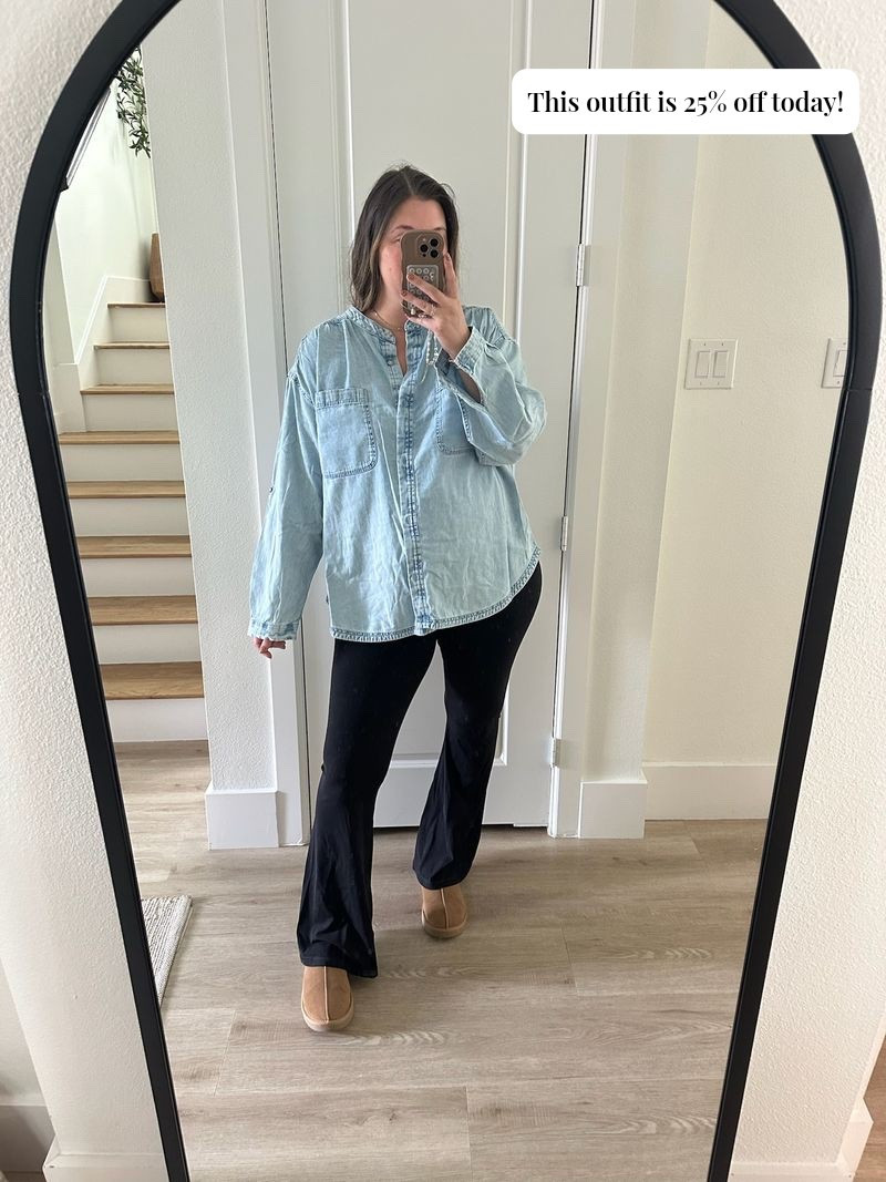 This aerie button down denim shirt is a must-have staple for your fall wardrobe. It’s a soft denim material so it’s incredibly comfy and great to layer with. It’s on sale today too! 😍🙌🏻

#LTKMidsize #LTKStyleTip #LTKFindsUnder50