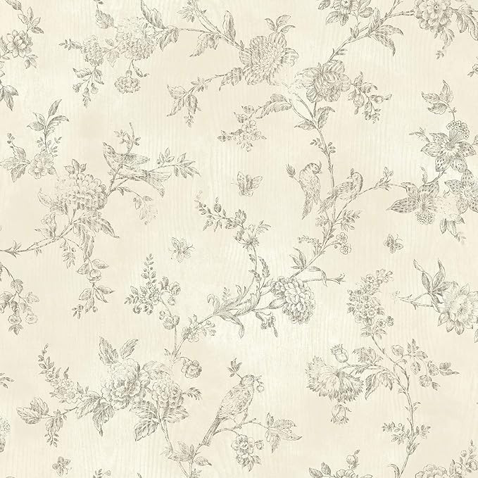 Brewster CCB02193 French Nightingale Cream Trail Wallpaper | Amazon (US)