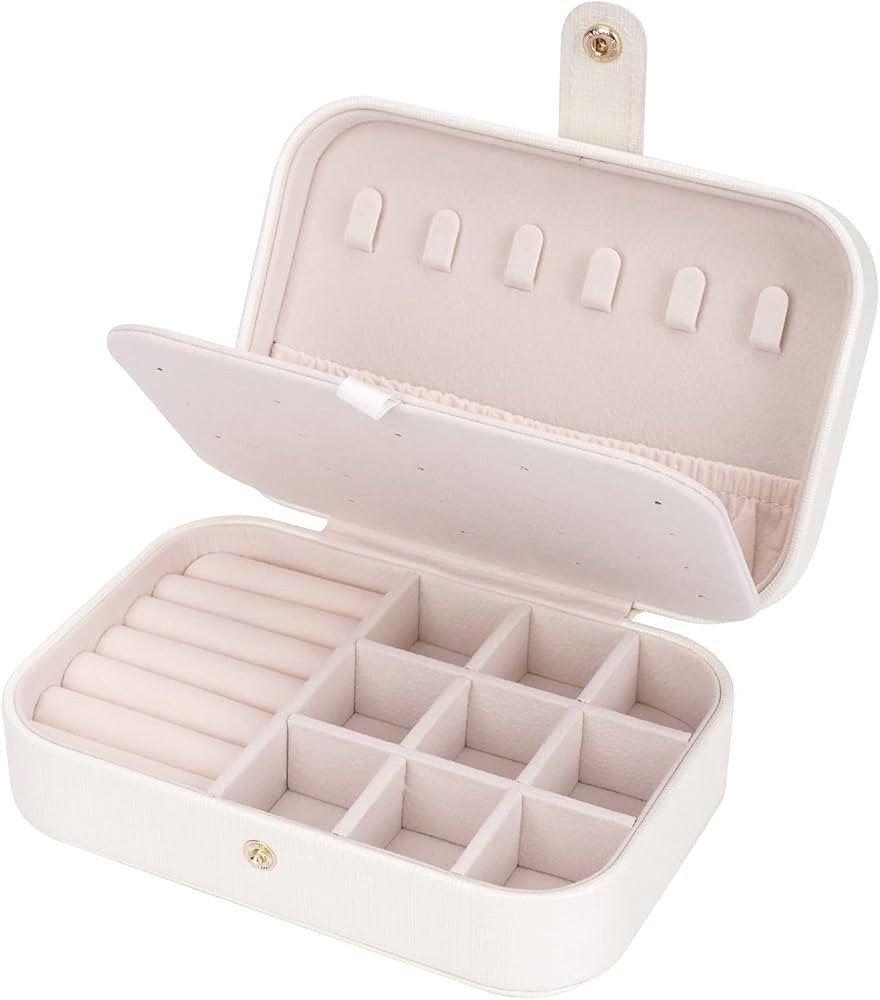 FEISCON Travel Jewelry Box, Jewelry Organizer for Girls Gift Small Jewelry Storage Box for Neckla... | Amazon (US)