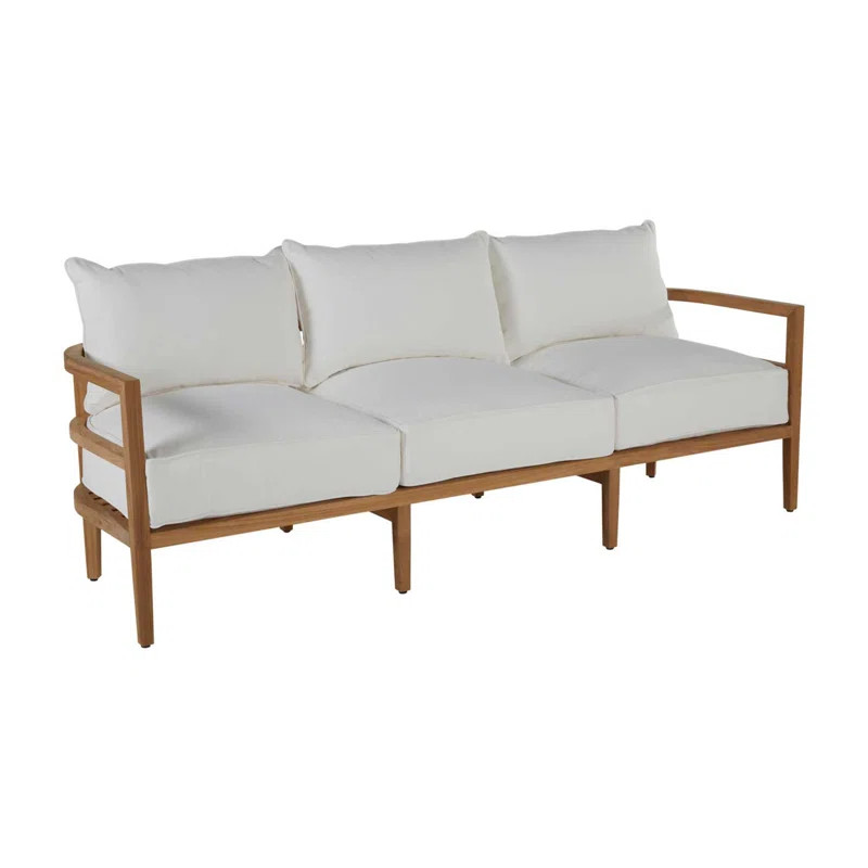 Santa Barbara 87'' Teak Outdoor Patio Sofa | Wayfair North America