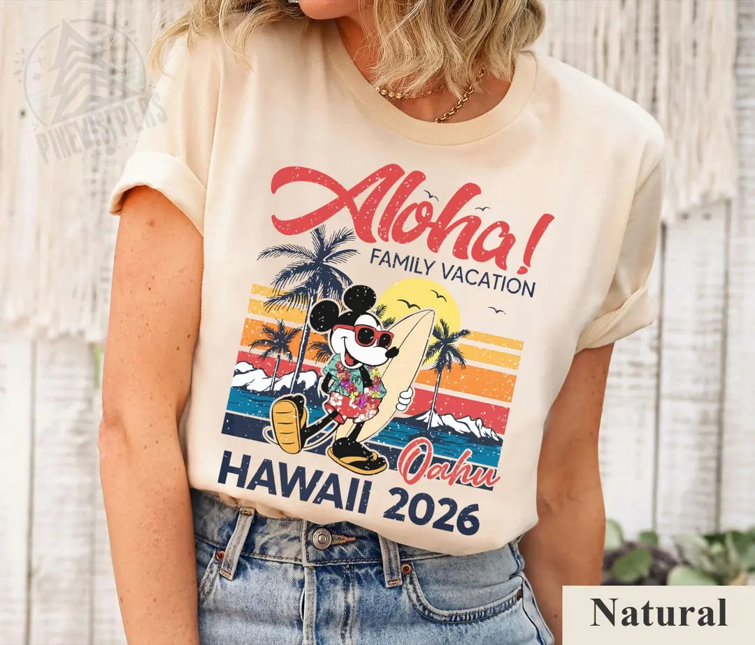 Disney Mickey Aloha Oahu Hawaii 2026 Retro Shirt, Aloha Family Vacation T-shirt, Comfort Color Te... | Etsy (Global)