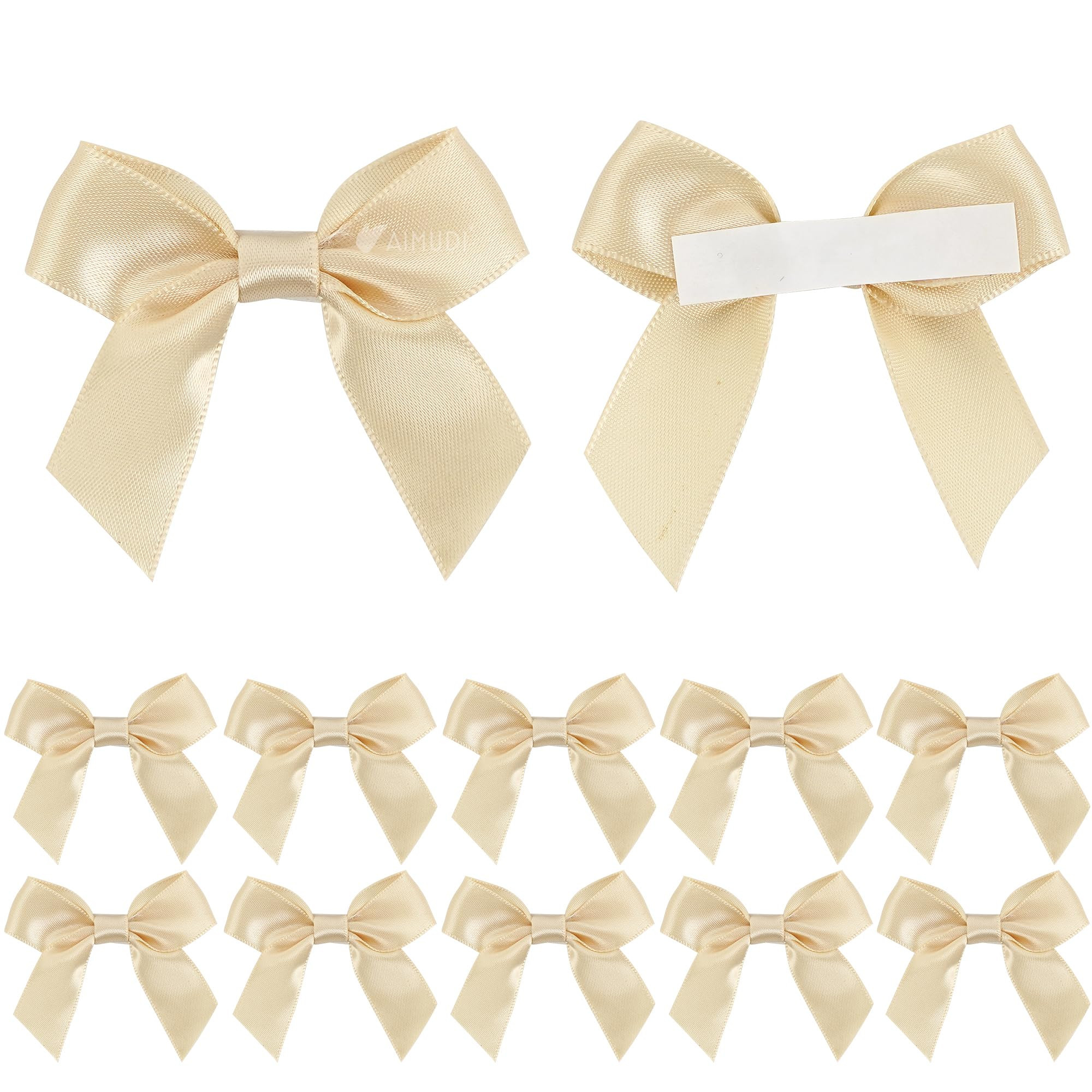 AIMUDI Baby Pink Satin Ribbon Bows 2" Self Adhesive Satin Bows for Gift Wrapping Premade Ribbon B... | Amazon (US)