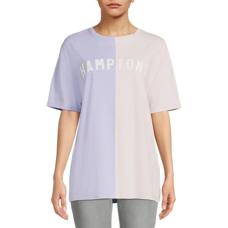 Grayson Social Women's and Women's Plus Hamptons Two-Tone Graphic Sleep Shirt | Walmart (US)