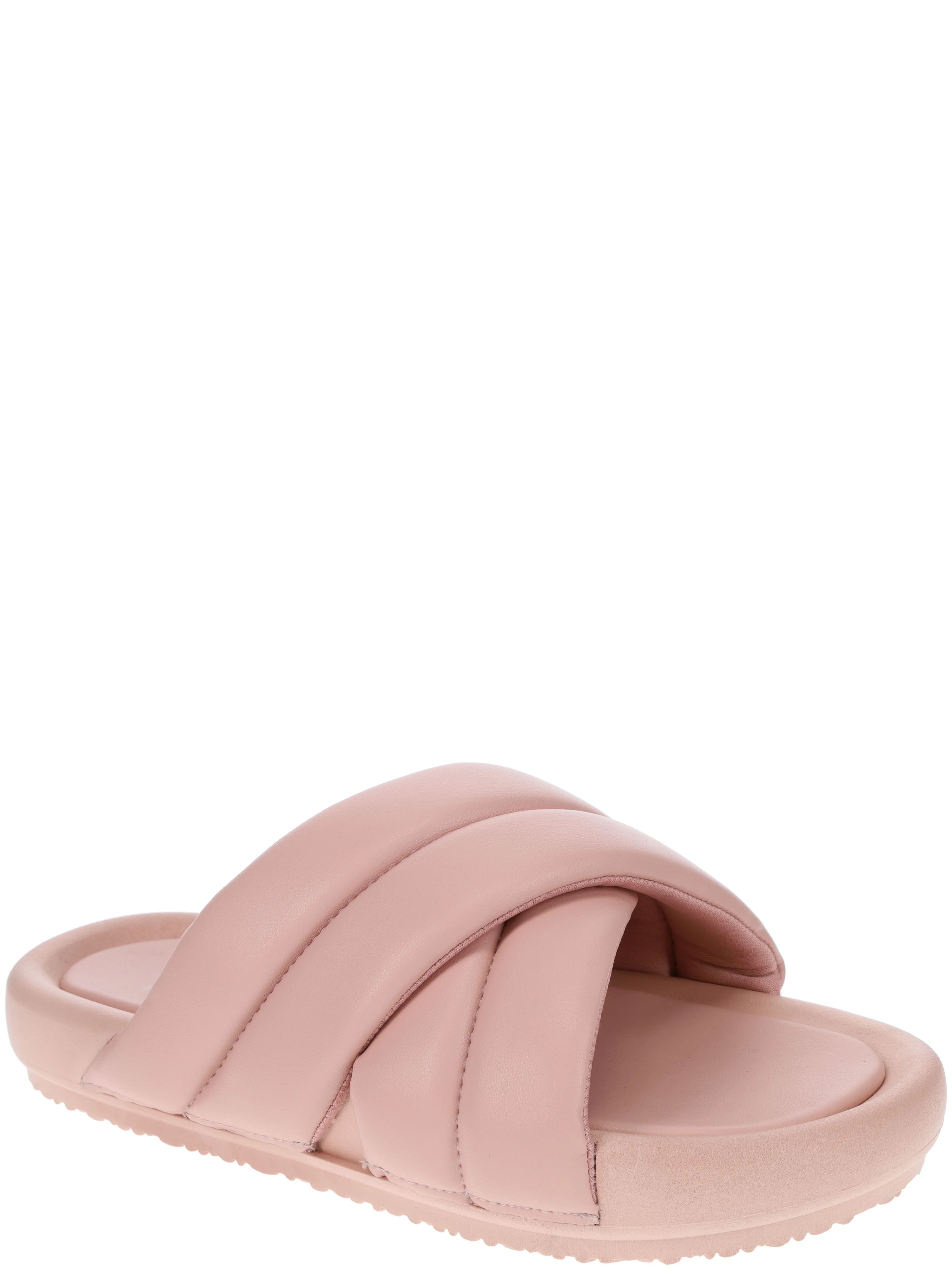 No Boundaries Women's Crossband Slide Sandal (Wide Width Available) | Walmart (US)