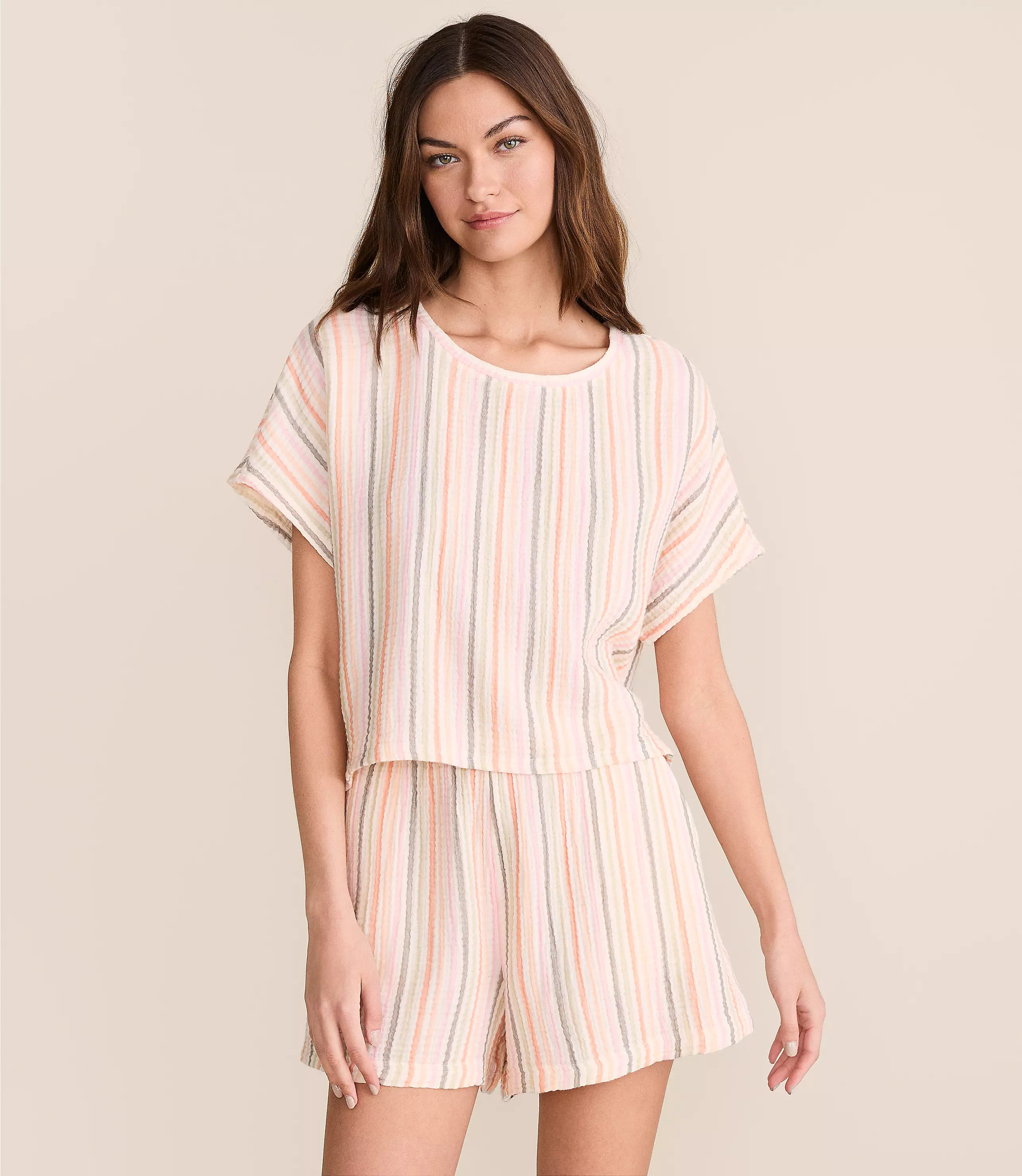 Lou & Grey Striped Triple Cloth Dolman Tee | LOFT