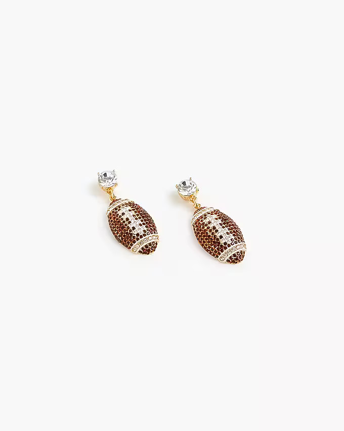 Pavé football earrings | J.Crew Factory