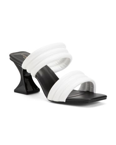 Square Toe Double Strap Heel Sandals | TJ Maxx