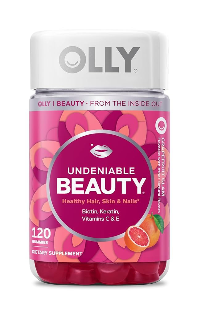 OLLY Undeniable Beauty Gummy, for Healthy Hair, Skin & Nails,* Biotin, Vitamins C & E, Keratin, C... | Amazon (US)