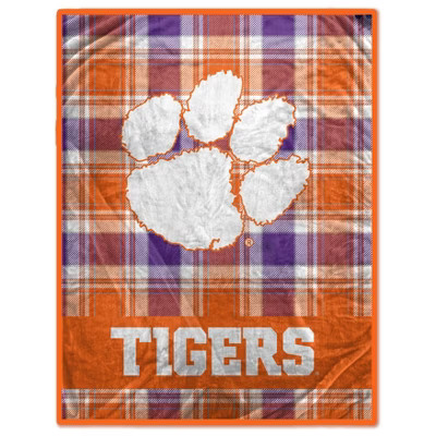 NCAA Clemson Tigers Plaid Ultra Cozy Throw Blanket | Target