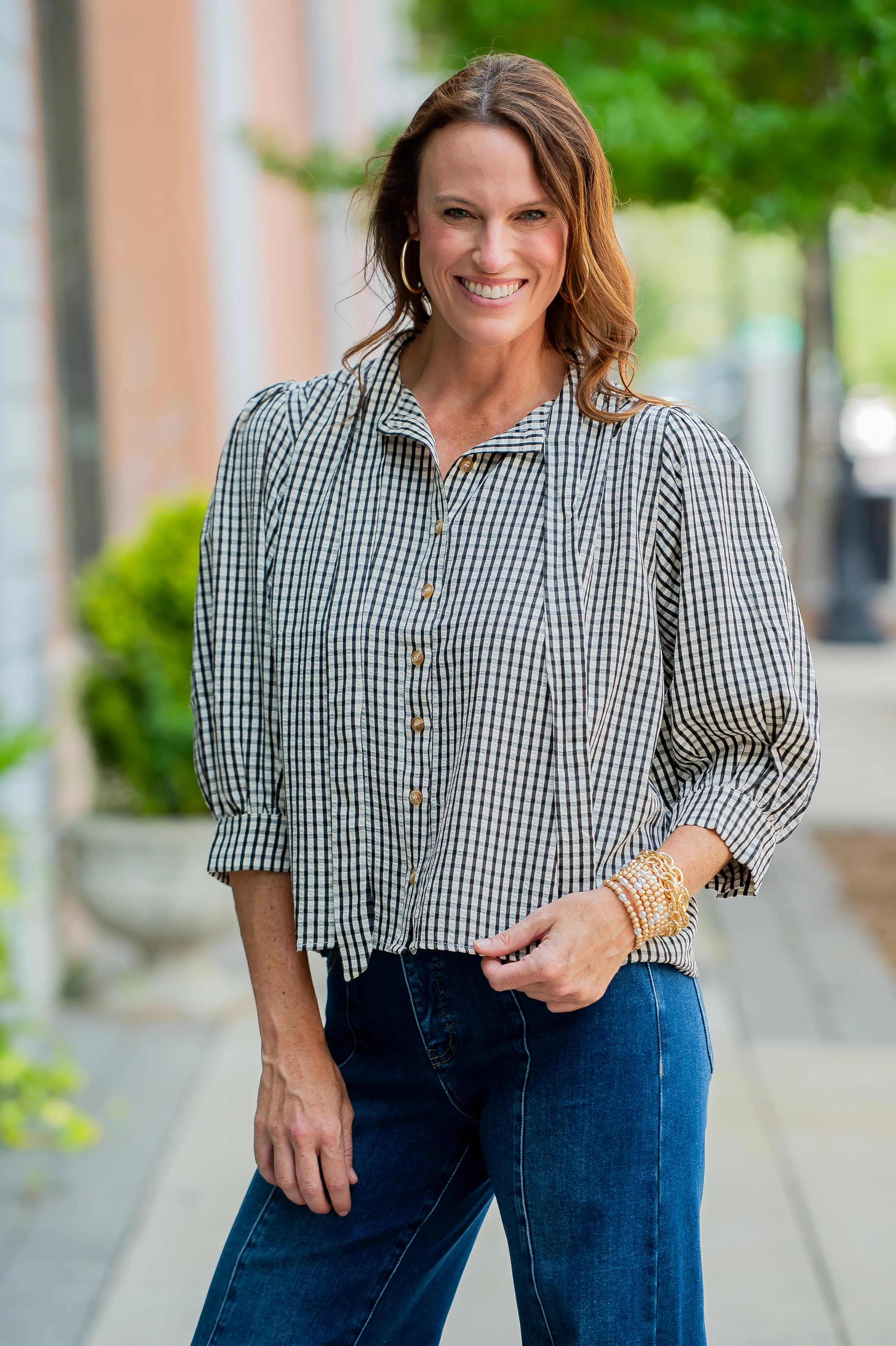 Amber Gingham Top | Caroline Hill